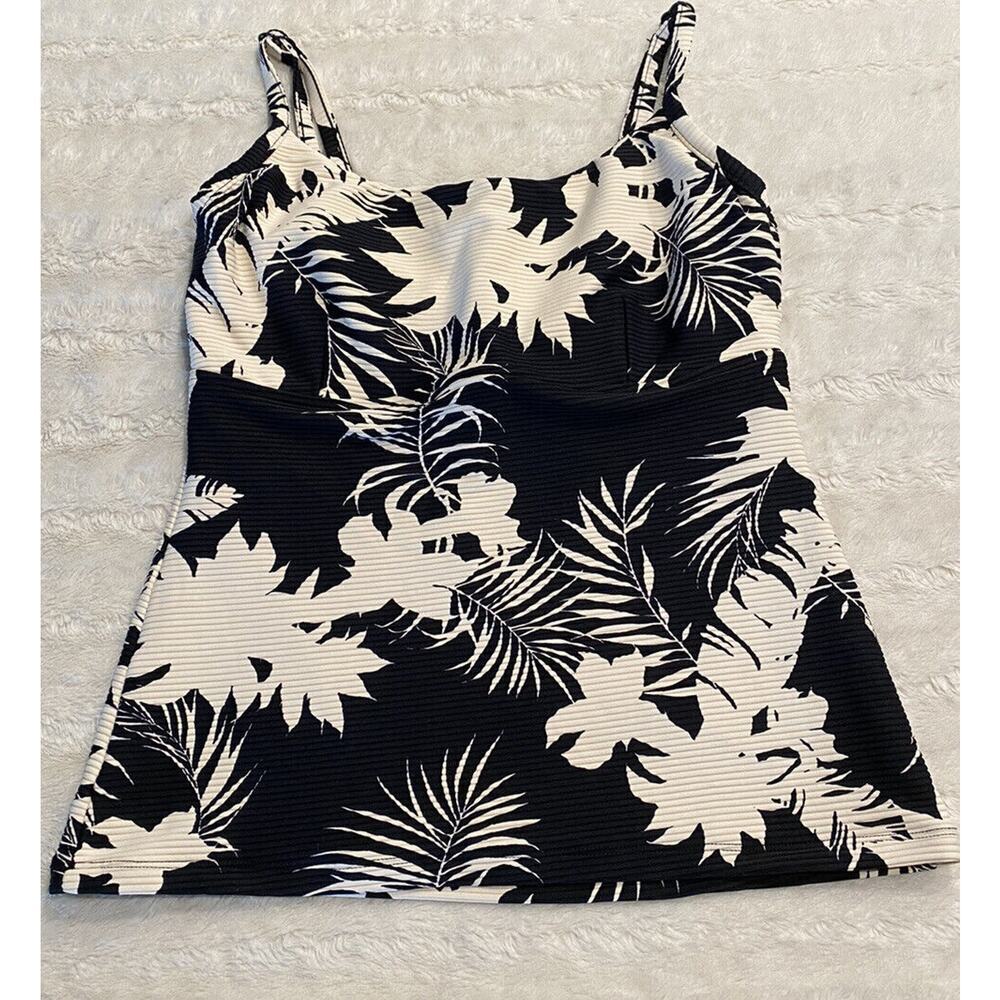 Seafolly Singlet Tankini Tropical Print DD Singlet Size US10 Tank Underwire Swim